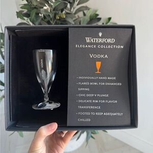 Waterford Elegance Vodka Glass with Black Accents